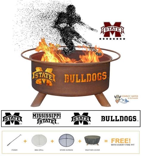 Ohio state rooms ohio state decor ohio state university buckeyes football ohio state buckeyes ohio state basketball man cave home bar my room new homes. Mississippi State Steel Fire Patina College Fire Pit ...