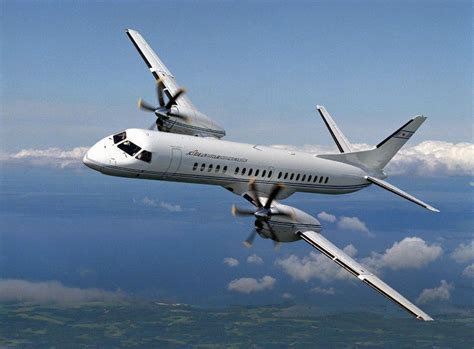 The Saab 2000 Manufactured By Saab Is A Twin Engine High Speed Turboprop Airliner The Saab 2000