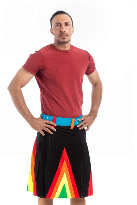 Buy Multi Colors Rainbow Utility Kilt For Stylish Man Top Kilt