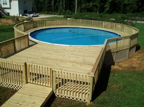 Cool Above Ground Pools With Decks Modern Backyard