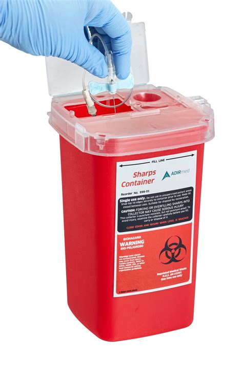 Sharps And Needle Disposal Container 1 Quart 6 Pack Alpine