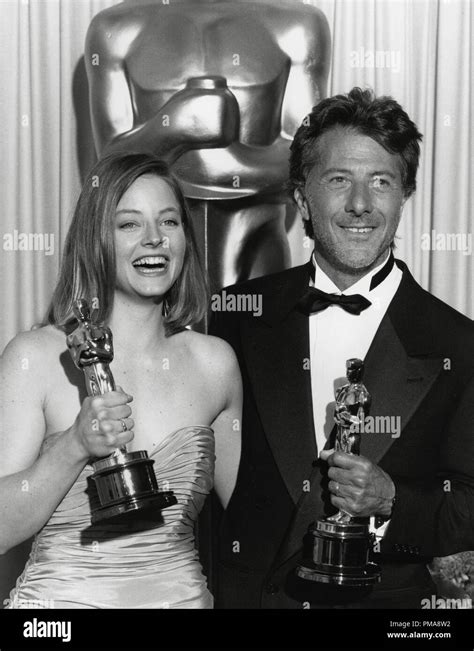 Jodie Foster And Dustin Hoffman At The 61st Annual Academy Awards 1989