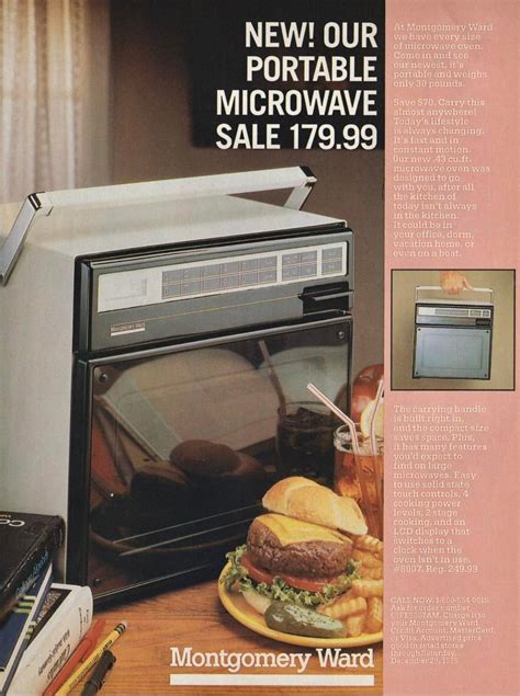 Portable Microwaves Montgomery Ward Ad 1985 Rnostalgia