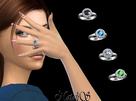 Diamond Halo Ring By Natalis At Tsr Sims 4 Updates