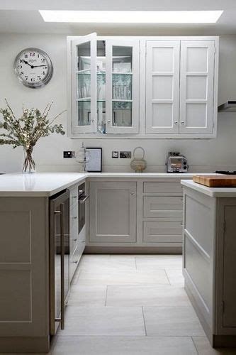White Tile Kitchen Floor