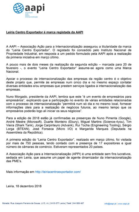 Comunicado à imprensa aapi