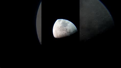 First View Of The Moon Through My Telescope Youtube
