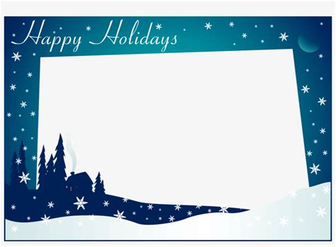 Happy Holidays Border Png Download Seasons Greetings Card Template