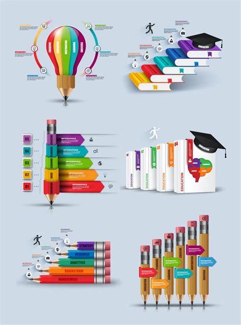 Education Infographics Templates Vector In 2020 Educational