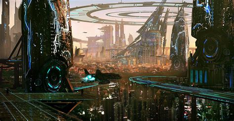 Pin By Eric Chen On Fictional Concepts 2 Futuristic City Sci Fi