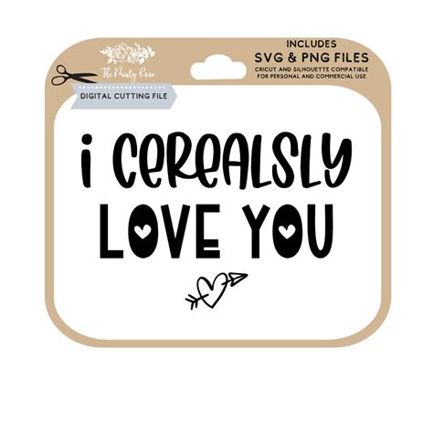 I cerealsly love you svg cereal Valentines svg Valentines | Etsy
