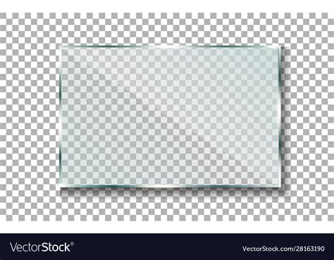 Reflective Glass Banner Clear Glass Shiny Frame Vector Image