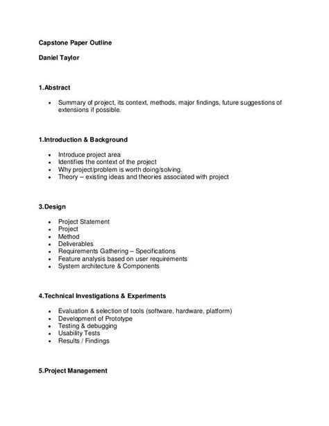 😝 Capstone Paper Format Learn How To Write A Capstone Project Step By