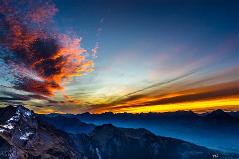 Mountain Sunset 4k Wallpaper Download