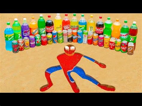 EXPERIMENT How To Make Rainbow SPIDER MAN With Orbeez Vs Coca Cola Fanta Popular Sodas VS
