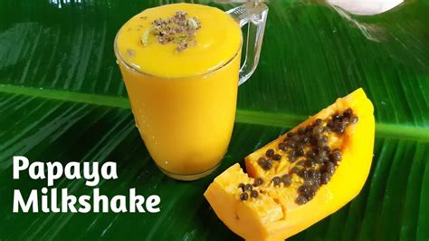 Papaya Milkshake Recipe Papaya Smoothie Recipe How To Make Papaya