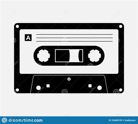 Audio Cassette Tape Isolated Vector Old Music Retro Player Retro Music Audio Cassette 80s Blank