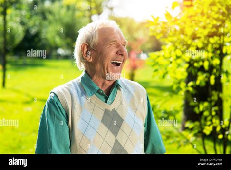 Senior Man Laughing Stock Photo Alamy