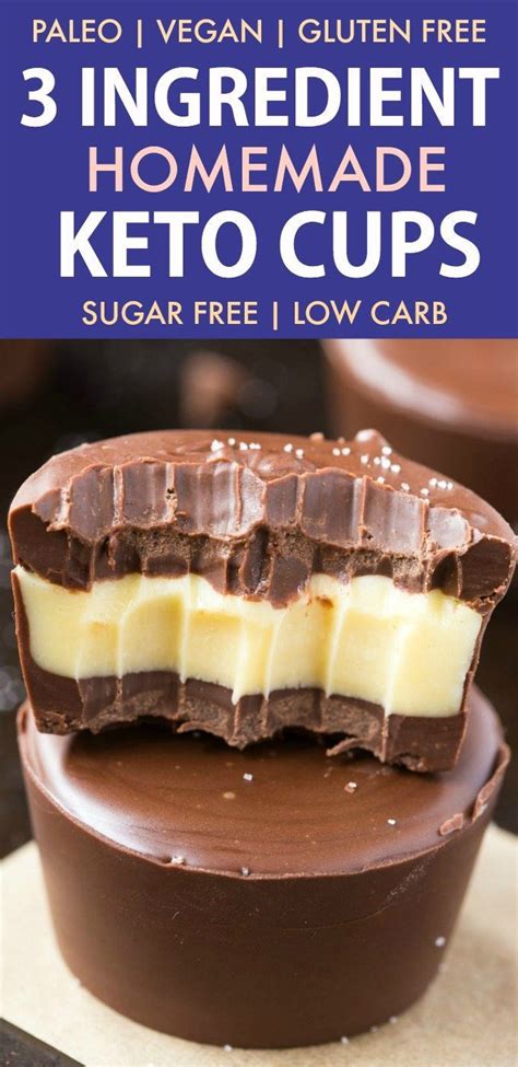 Add in the vanilla, then whisk in one egg at a time, then the egg yolk until smooth and well combined. Homemade Keto Cups- Just 3 Ingredients! - The Big Man's World ® | Recipe | Keto dessert easy ...