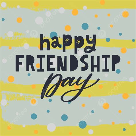 Friendship Day Vector Illustration With Text And Elements For
