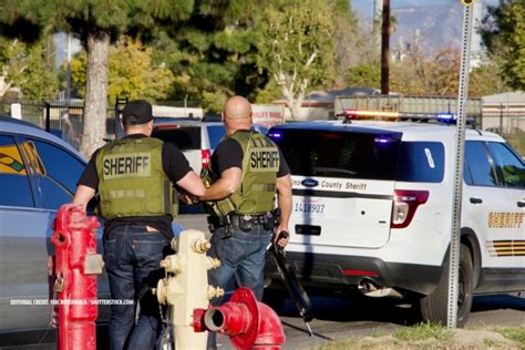 a san bernardino county sheriff s deputy is lucky to be alive after a suspect grabbed her gun
