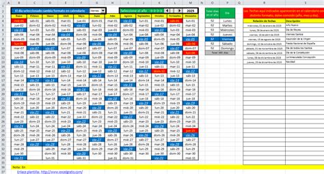 Plantilla Calendario Laboral Excel