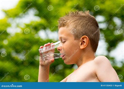 Boy Drinking Water Stock Photo Image Of Children Drinking 41135432