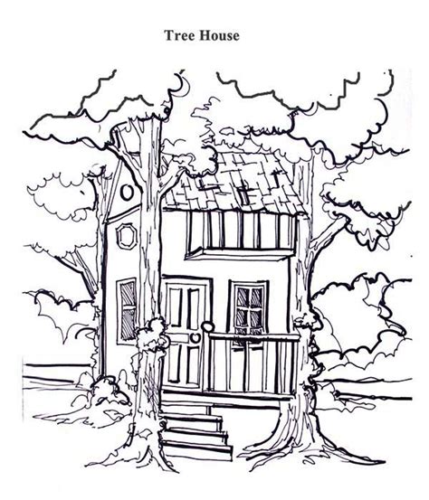 I'm coloring my house with an apple tree colouring page for kids to learn colors, how to draw and color using markers and glitter while listening to. Treehouse Between Two Tree Coloring Page : Color Luna