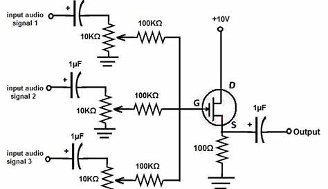 audio mixer circuit diagram