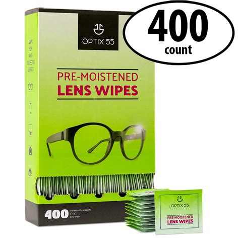 eyeglass cleaner lens wipes 400 pre moistened individual wrapped eye glasses cleaning wipes