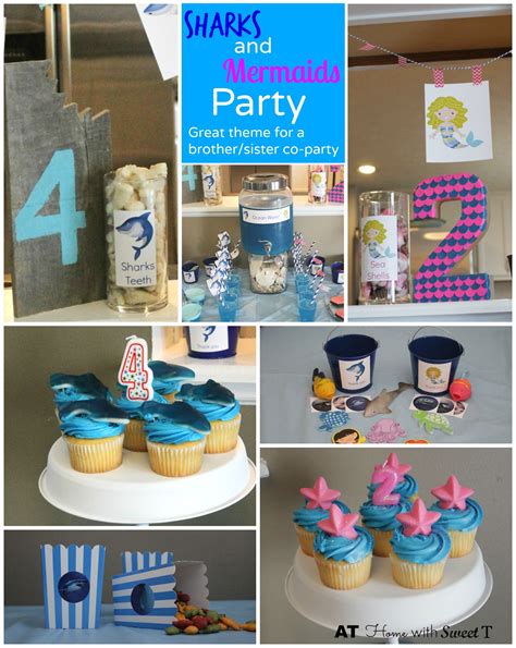 Sharks And Mermaids Party At Home With Sweet T Sibling Birthday