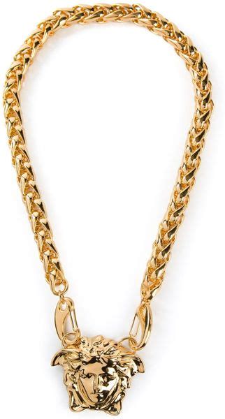 Versace Musket Medusa Necklace In Gold Metallic Lyst