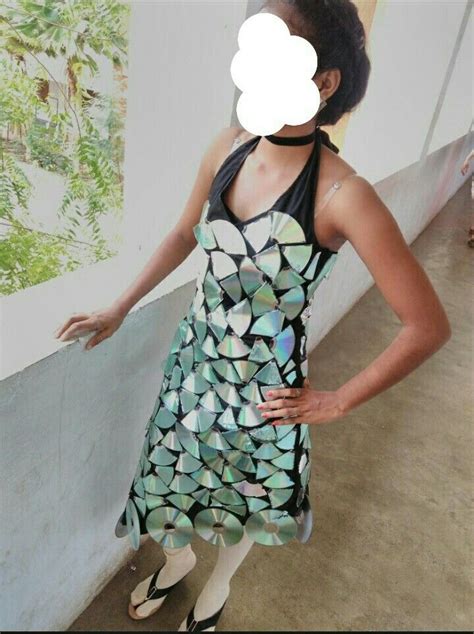 Made With Full Of Cds Art Dress Recycled Fashion Fashion