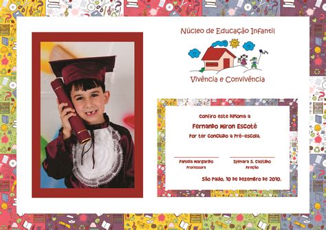Modelos De Diploma E Certificado Formatura Educacao Infantil Images