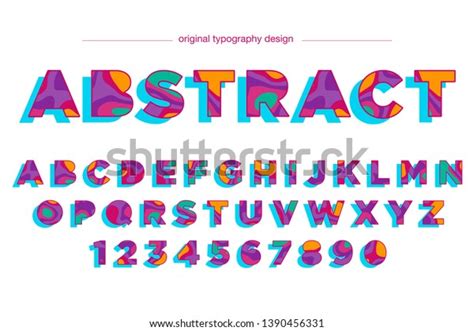 Abstract Colorful Typography Design Font Stock Vector Royalty Free