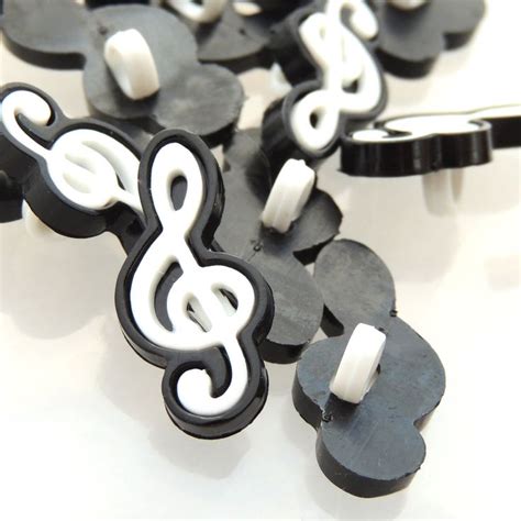 Treble Clef Buttons By Buttons Galore Music Black And White Etsy