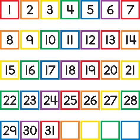 Linear Calendar 1 Calendar Set