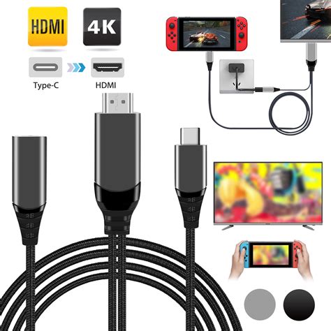 Usb C To Hdmi Cable Fits For Nintendo Switch 66ft 4k30hz Type C Hdmi