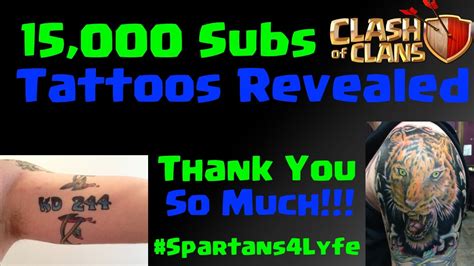 thank you for 15k subs tattoos revealed and explained youtube