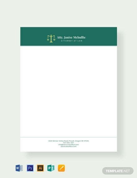Instantly Download Free Advocate Letterhead Template Sample And Example In Microsoft Word Doc