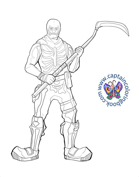 Skull Trooper Coloring Page Free Printable Coloring Pages