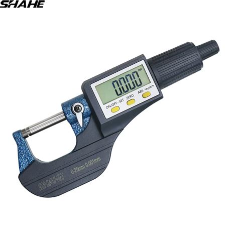 High Quality Shahe 0 25mm Micron Digital Outside Micrometer Electronic