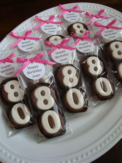 Milk Chocolate Oreo 80th Cookies Birthday Party Favors Turning 80