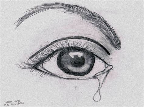 Crying Eye Sadness Sketch Bocetos Fáciles De Dibujar Tutoriales De