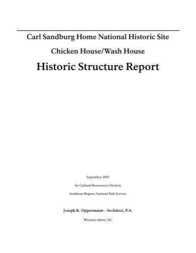 Historic Structure Report National Park Service