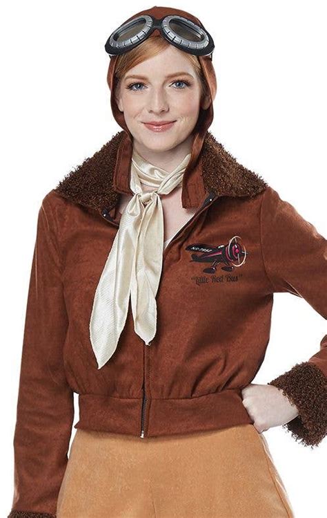 Amelia Earhart Womens Costume Womens Aviator Pilot Costume