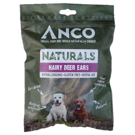 Anco Distributors Ltd Anco Naturals Hairy Deer Ears 3pk Treats