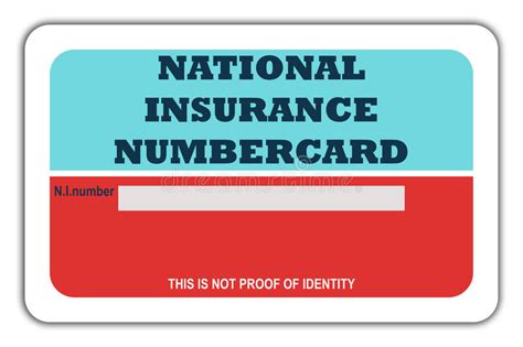 Everyone who works in the uk requires a national insurance (ni) number. National Insurance Numbercard Stock Illustration ...