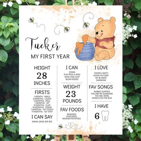 Our Little Hunny Is Turning One 1st Birthday Welcome Sign Etsy