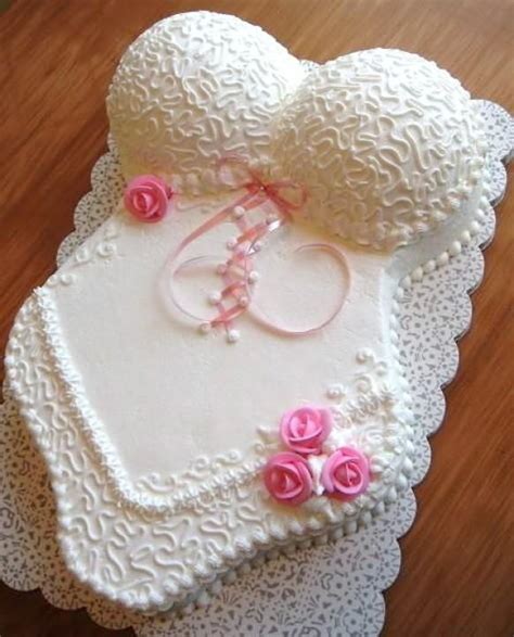 Sexy Bridal Shower Cake Ideas ♥ Lovely White Lingerie Bachelorette Cake 1682886 Weddbook